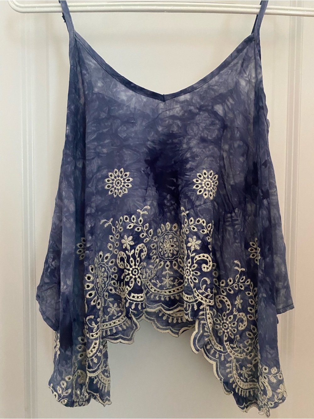 NWT American Rag Kingston Embroidered Tie Dye Boho Tank Top Small